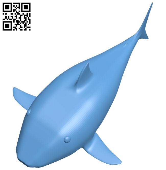 Baby shark - fish B005732 download free stl files 3d model for 3d printer and CNC carving