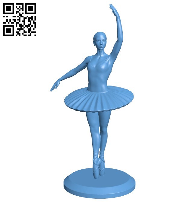 Bale dancing girl B005762 download free stl files 3d model for 3d printer and CNC carving