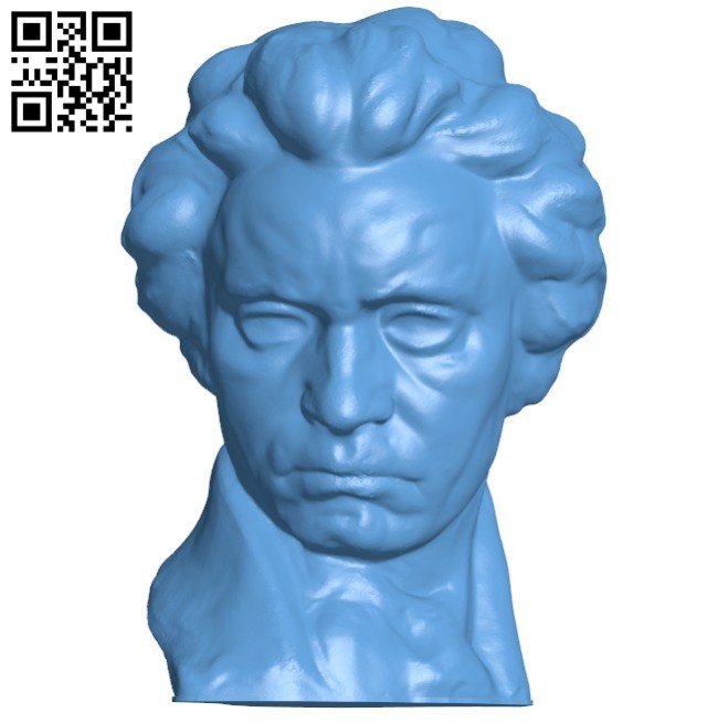 Beethoven head B005719 download free stl files 3d model for 3d printer and CNC carving
