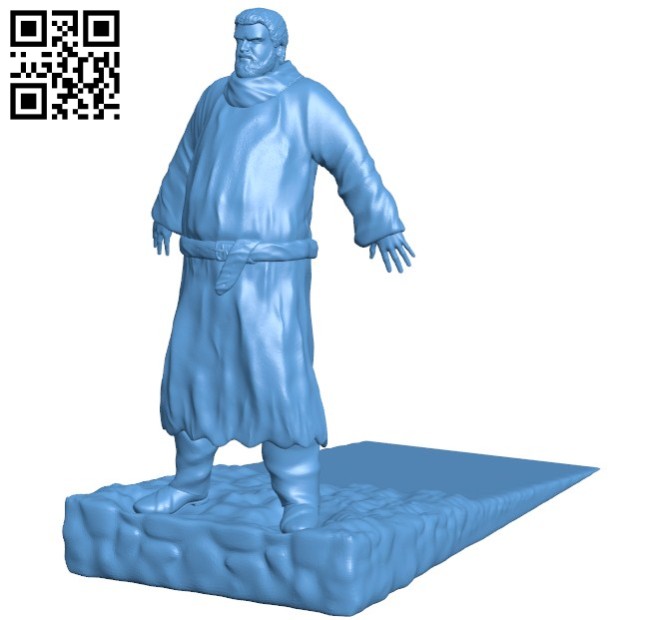 Big dude holding door without the door B005715 download free stl files 3d model for 3d printer and CNC carving