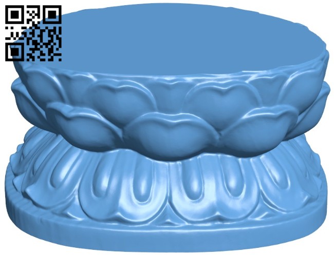 Brackets shaped like a lotus B005785 download free stl files 3d model for 3d printer and CNC carving