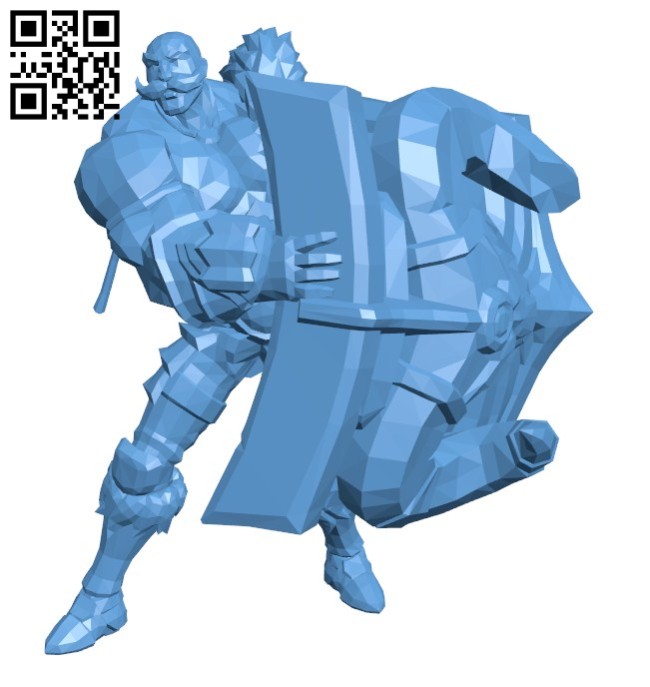 Braum warrior B005746 download free stl files 3d model for 3d printer and CNC carving
