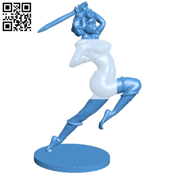 Bruce timm woman B005678 download free stl files 3d model for 3d printer and CNC carving