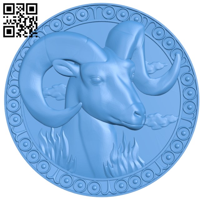 Capricorn – Zodiac A004025 wood carving file stl free 3d model download for CNC