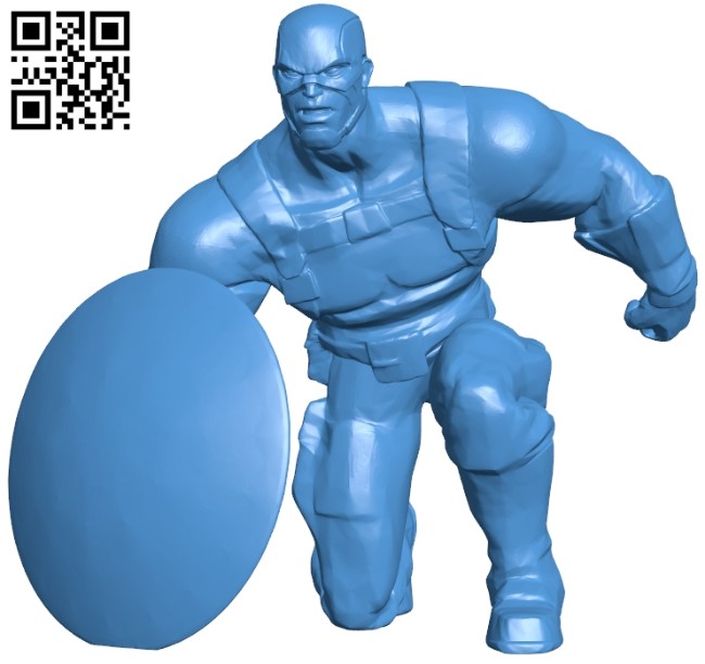 Captain America man figurine B005463 file stl free download 3D Model for CNC and 3d printer
