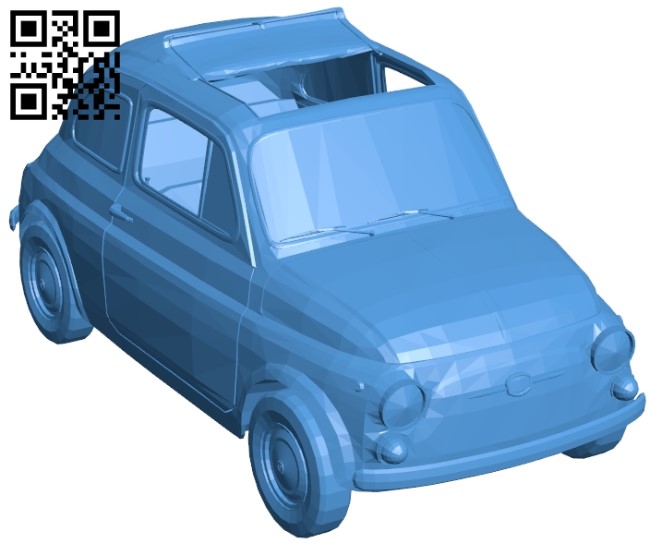 Car Fiat Nuova 500 B005398 file stl free download 3D Model for CNC and 3d printer