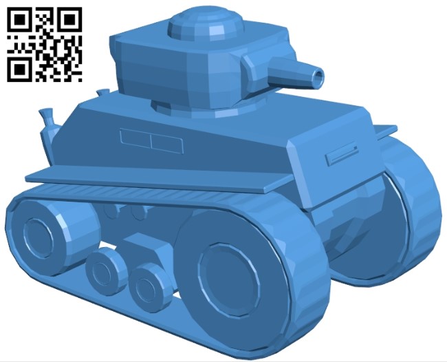 Cartoon Tank B005421 file stl free download 3D Model for CNC and 3d printer