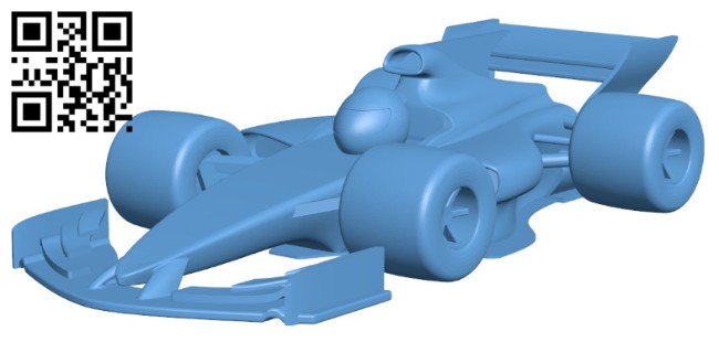 Cartoon f1 car B005740 download free stl files 3d model for 3d printer and CNC carving