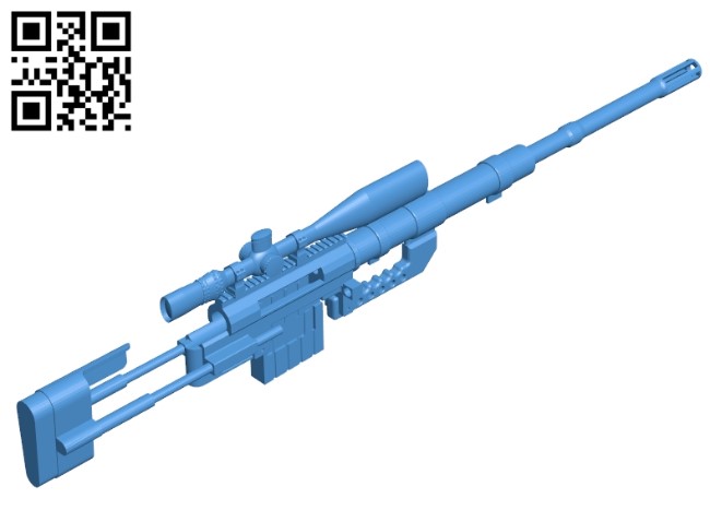 Cheytac M200 gun B005436 file stl free download 3D Model for CNC and 3d printer