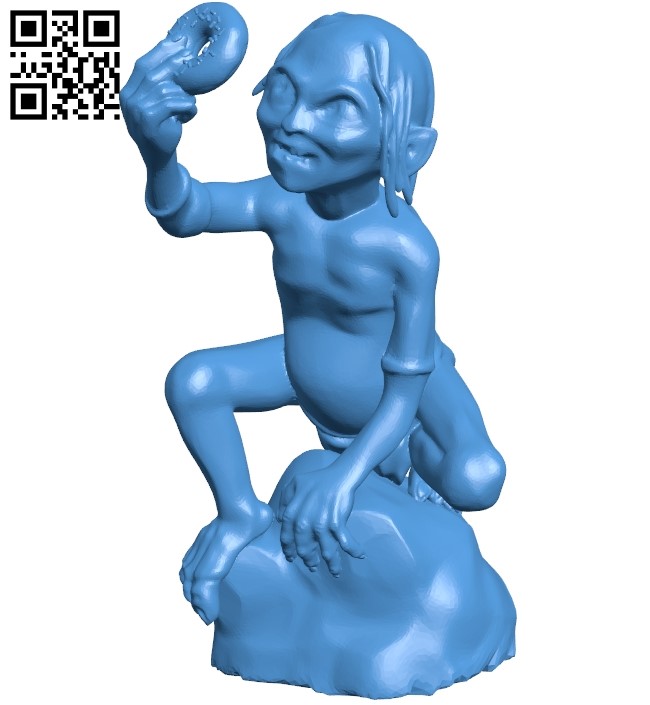 Chubby Gollum B005357 file stl free download 3D Model for CNC and 3d printer