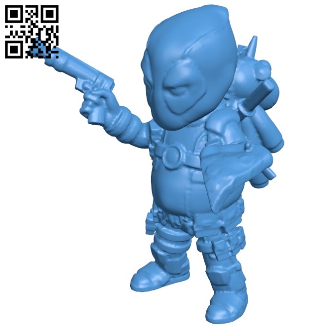 Chubby deadpool B005532 download free stl files 3d model for 3d printer and CNC carving