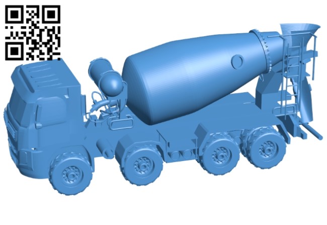 Concrete mixer B005624 download free stl files 3d model for 3d printer and CNC carving