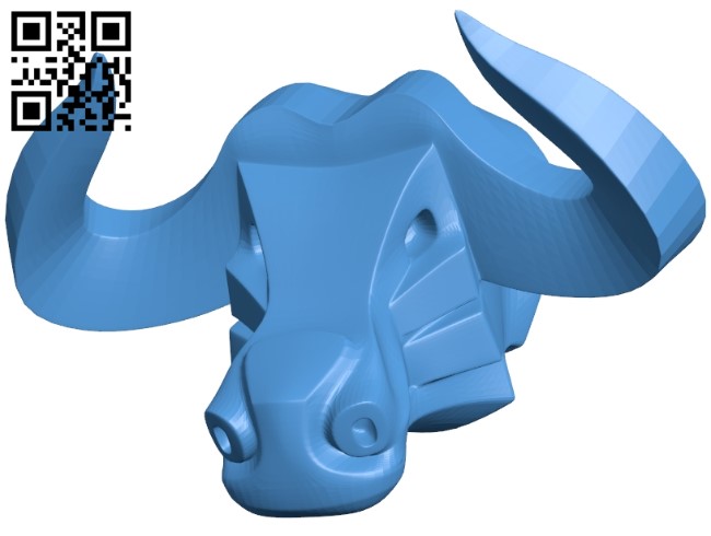 Cow head B005671 download free stl files 3d model for 3d printer and CNC carving