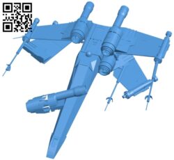 Crashed X-Wing Ship B005374 file stl free download 3D Model for CNC and 3d printer