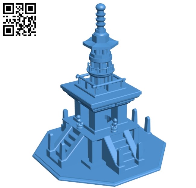 Dabo Tower - House B005408 file stl free download 3D Model for CNC and 3d printer