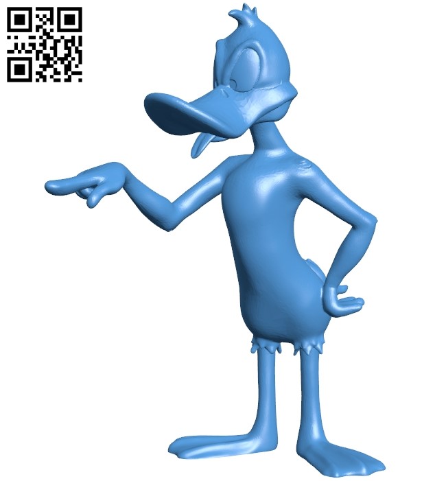Daffy Duck B005389 file stl free download 3D Model for CNC and 3d printer
