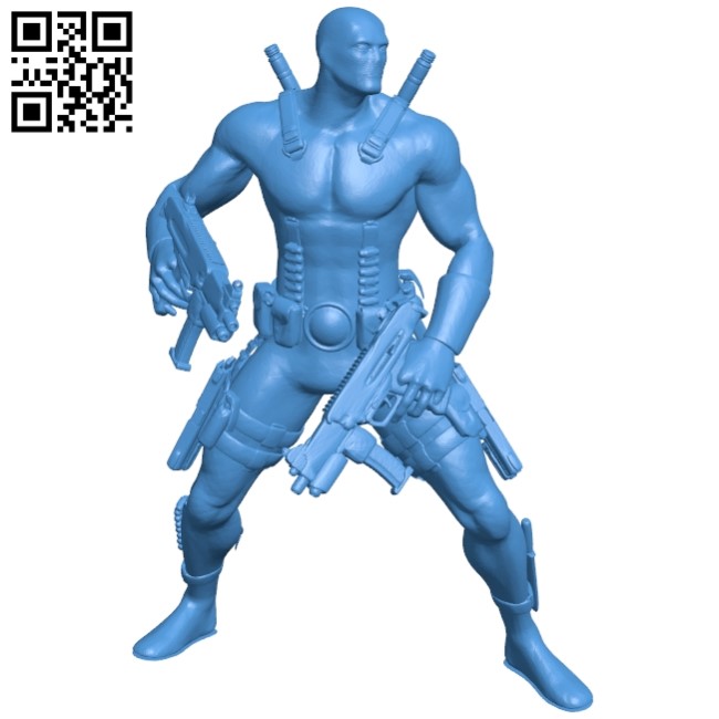 Deadpool B005669 download free stl files 3d model for 3d printer and CNC carving