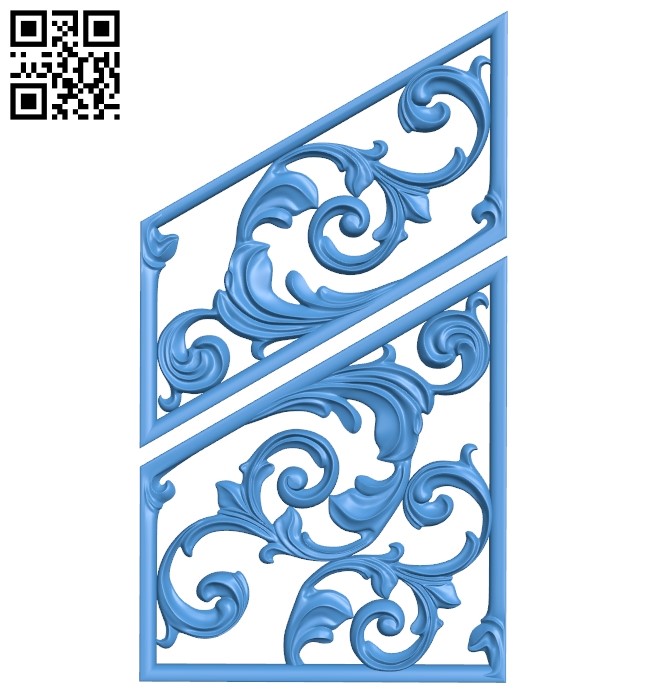 Door pattern design A003912 wood carving file stl free 3d model download for CNC