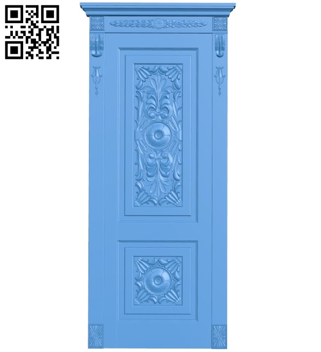 Door pattern design A004020 wood carving file stl free 3d model download for CNC
