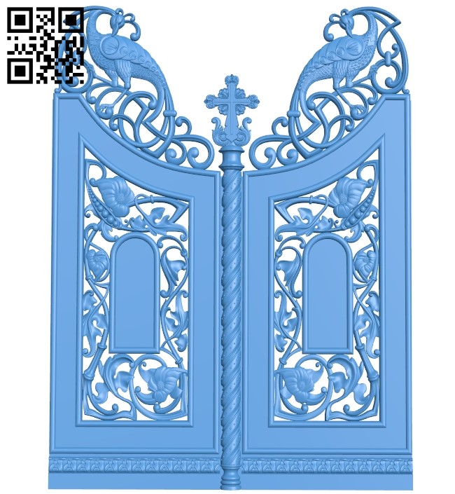 Door pattern design A004032 wood carving file stl free 3d model download for CNC