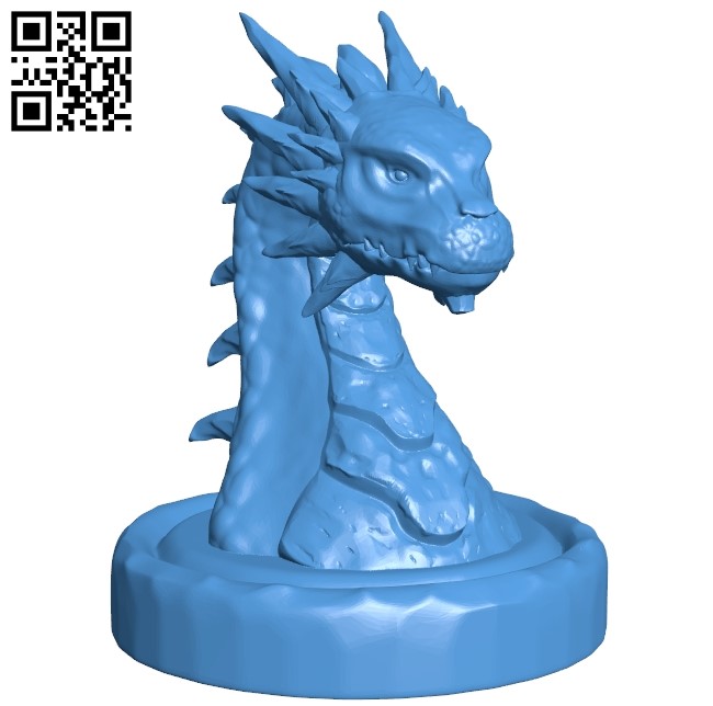 Dragon bust B005418 file stl free download 3D Model for CNC and 3d printer