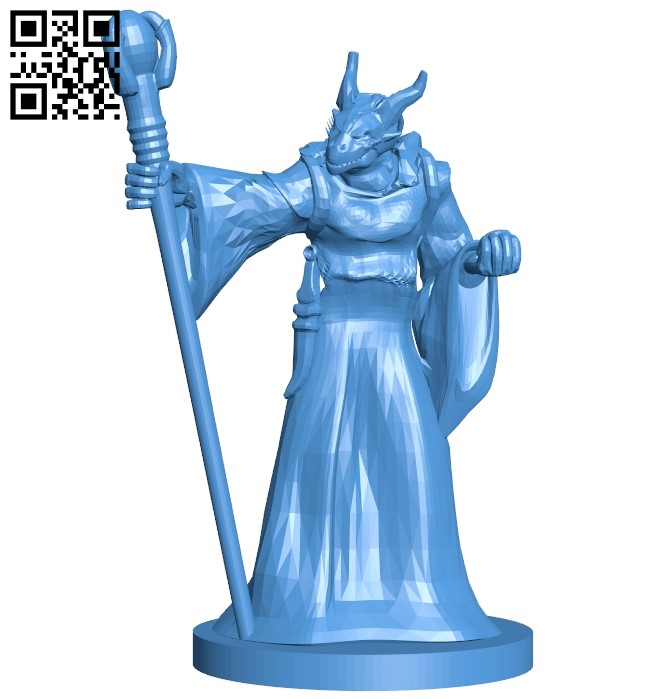 Dragonborn mage B005329 file stl free download 3D Model for CNC and 3d printer