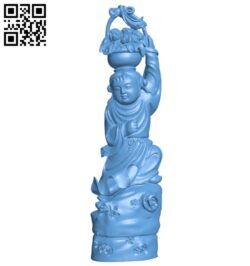 Eastern religious statue B005778 download free stl files 3d model for 3d printer and CNC carving
