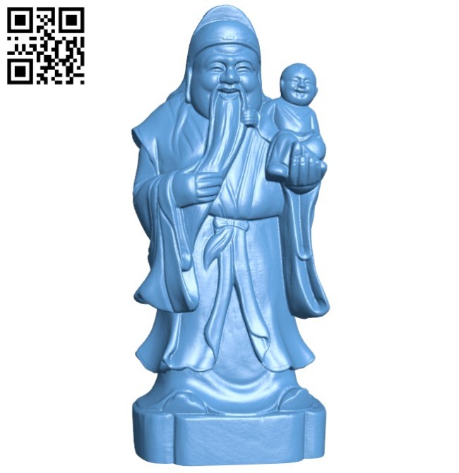 Eastern religious statue B005784 download free stl files 3d model for 3d printer and CNC carving
