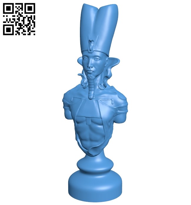 Egypt chess set - King B005443 file stl free download 3D Model for CNC and 3d printer