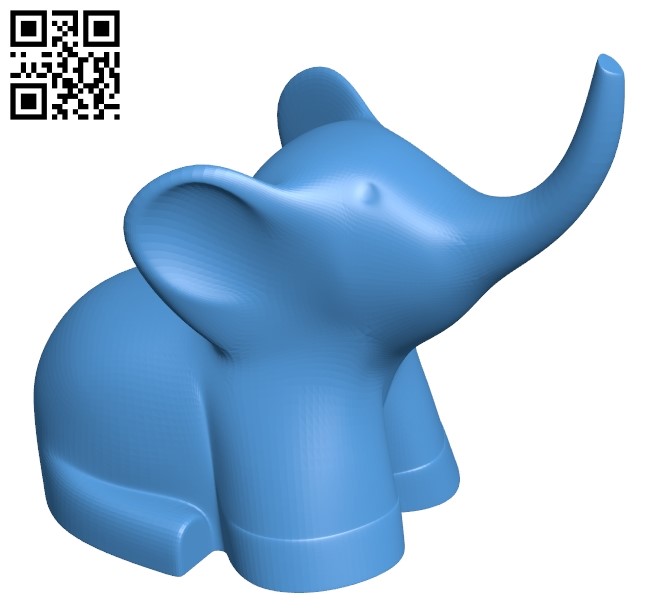 Elephant B005625 download free stl files 3d model for 3d printer and CNC carving