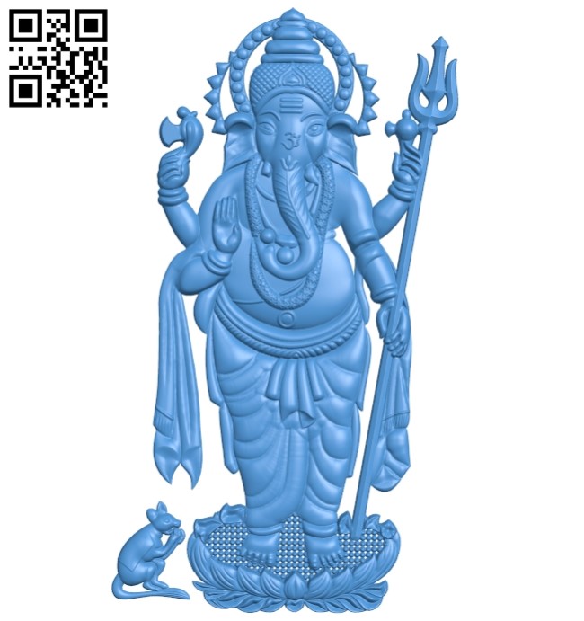 Elephant god A003823 wood carving file stl free 3d model download for CNC