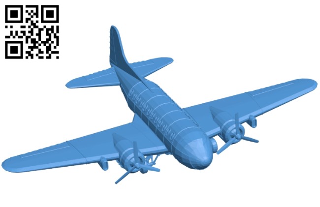 Fallout plane B005423 file stl free download 3D Model for CNC and 3d printer