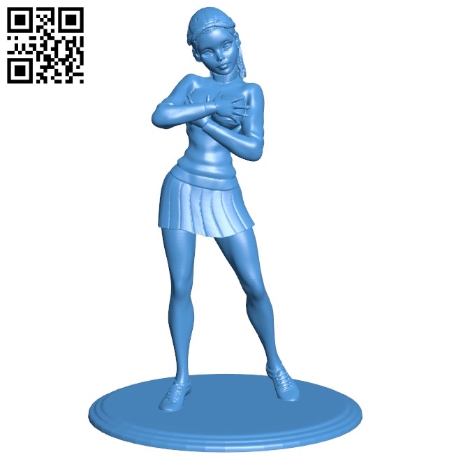 Female cheerleader B005507 file stl free download 3D Model for CNC and 3d printer