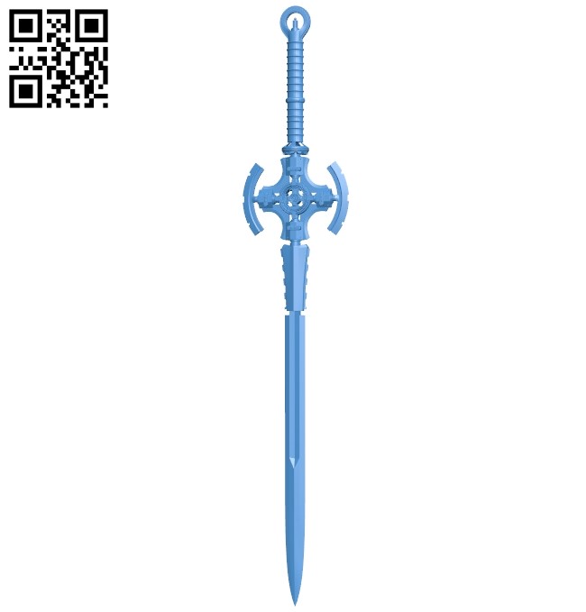 Futuristic sword B005588 download free stl files 3d model for 3d printer and CNC carving
