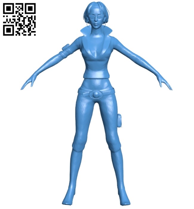 Gangster girl B005634 download free stl files 3d model for 3d printer and CNC carving