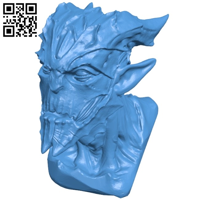 Devil Gargoyle head B005400 file stl free download 3D Model for CNC and 3d printer