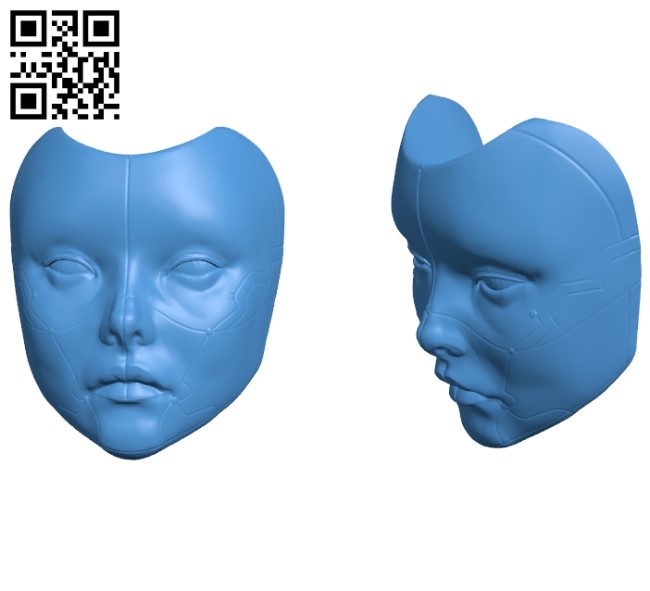 Geisha masks B005610 download free stl files 3d model for 3d printer and CNC carving