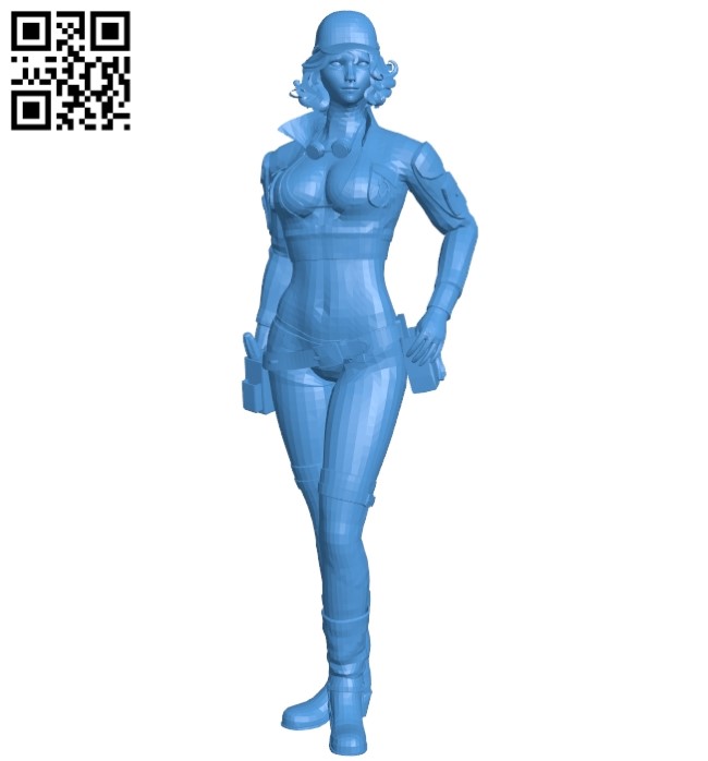 Girl mechanic B005428 file stl free download 3D Model for CNC and 3d printer