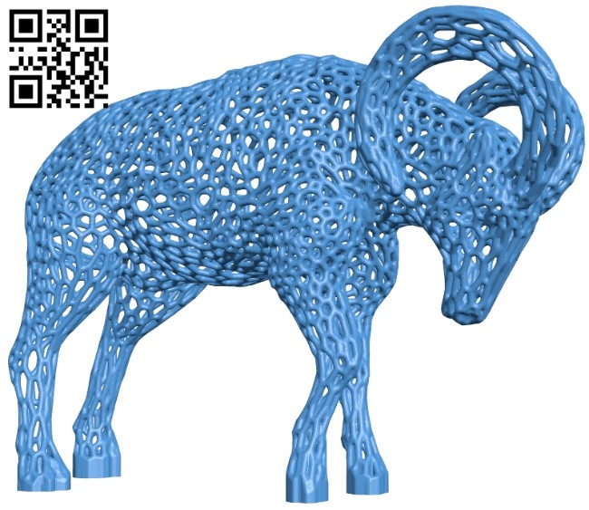 Goat B005570 download free stl files 3d model for 3d printer and CNC carving