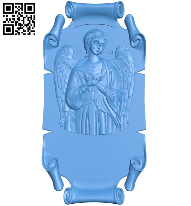 Guardian Angel Icon A003839 wood carving file stl free 3d model download for CNC