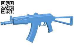 Gun AKS-74U B005439 file stl free download 3D Model for CNC and 3d printer