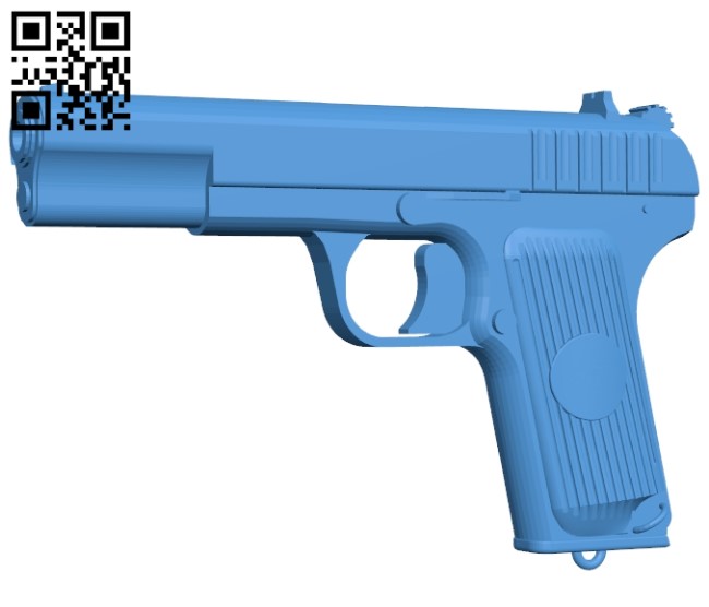 Gun TT-33 B005674 download free stl files 3d model for 3d printer and CNC carving