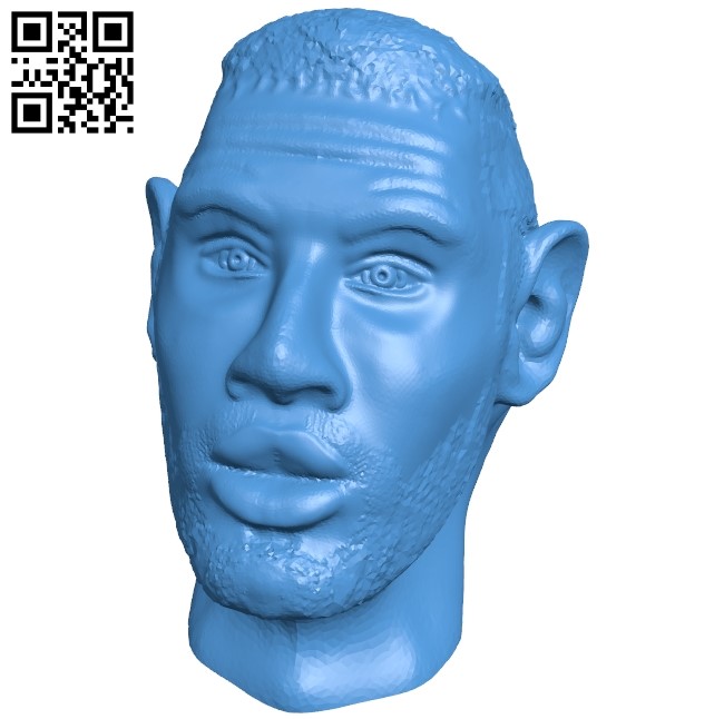 Head Neymar print B005356 file stl free download 3D Model for CNC and 3d printer