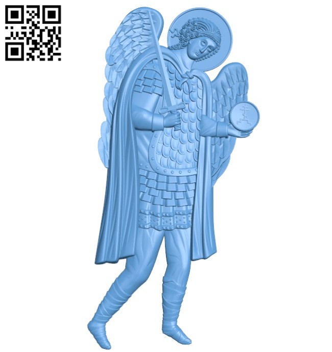 Icon Archangel Michael A004174 download free stl files 3d model for CNC wood carving