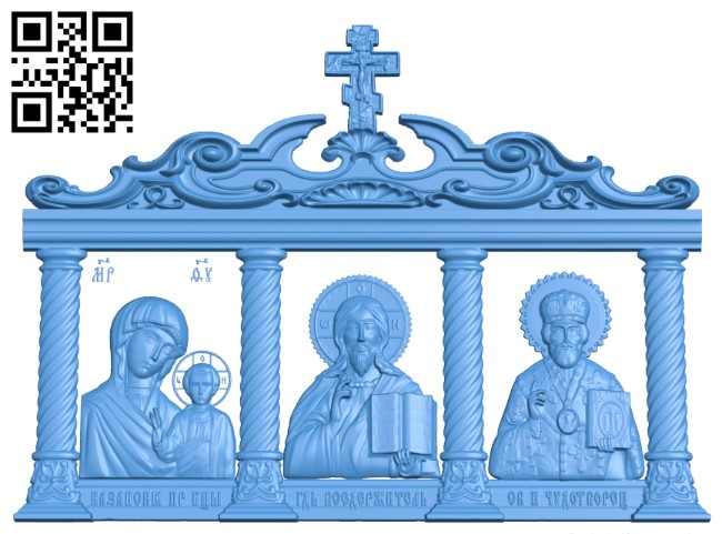 Icon Iconostasis A003852 wood carving file stl free 3d model download for CNC