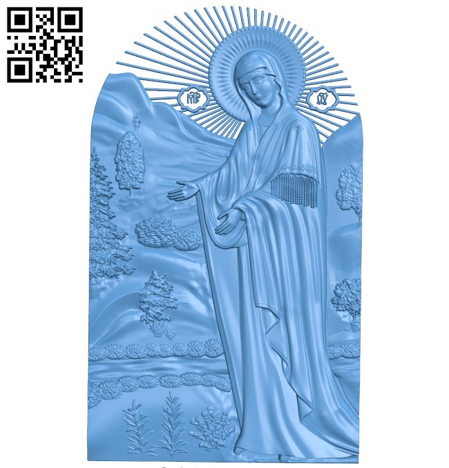Icon icon of the Virgin A004182 download free stl files 3d model for CNC wood carving
