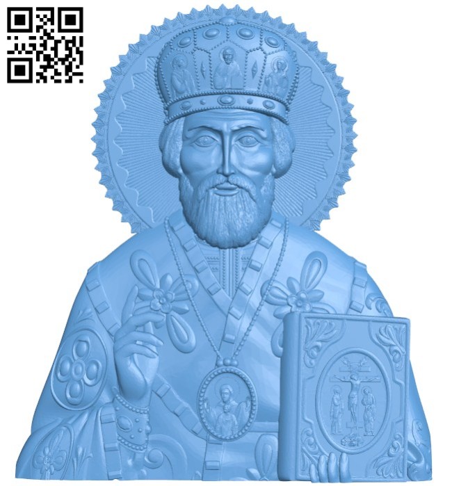 Icon of Nicholas the Wonderworker A004169 download free stl files 3d model for CNC wood carving
