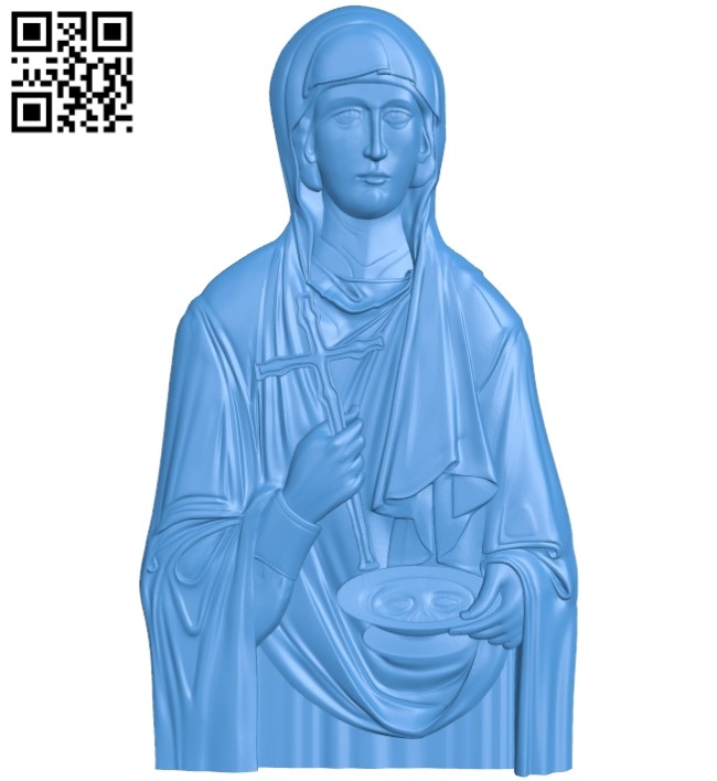 Icon of Praskeva Serbian - Sveta Petka A003844 wood carving file stl free 3d model download for CNC