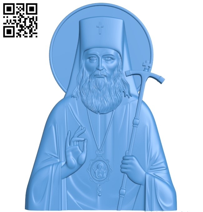 Icon of Saint Luke A003834 wood carving file stl free 3d model download for CNC