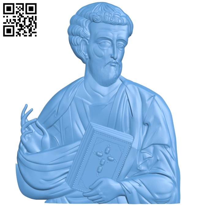 Icon of Saint Luke A004177 download free stl files 3d model for CNC wood carving